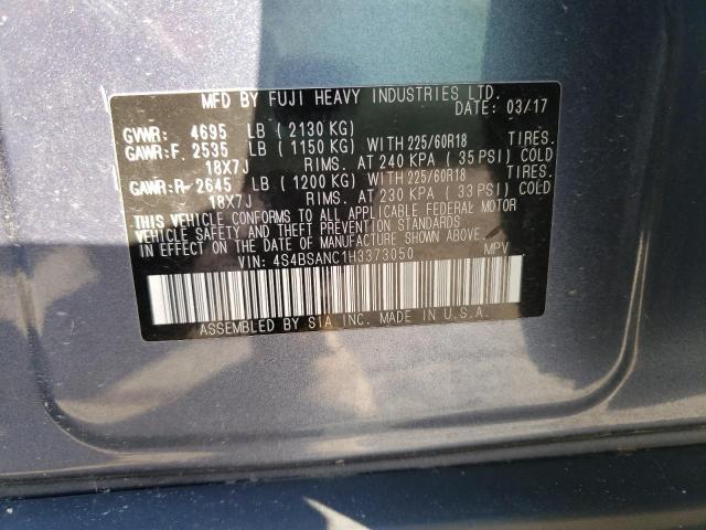 Photo 10 from auction – 2017 SUBARU OUTBACK 2. with VIN 4S4BSANC1H3373050