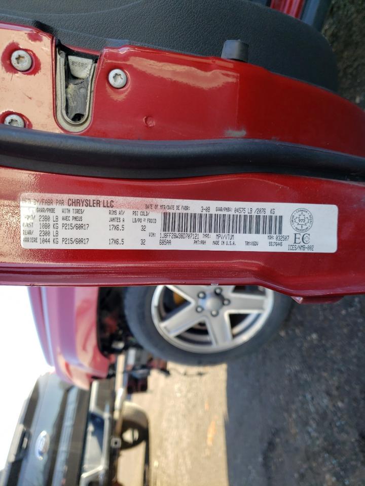 Photo 10 from auction – 2008 JEEP PATRIOT SP with VIN 1J8FF28W38D707121