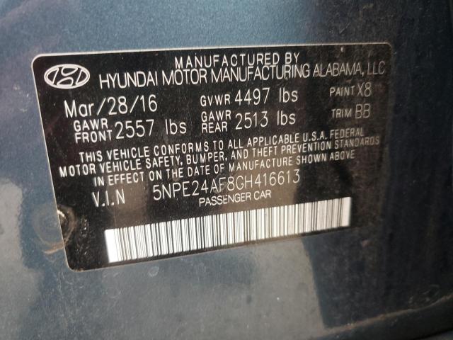 Photo 10 from auction – 2016 HYUNDAI SONATA SE with VIN 5NPE24AF8GH416613