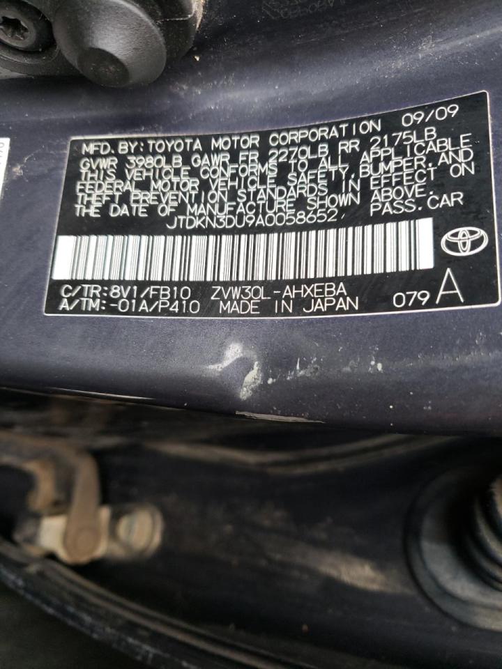 Photo 10 from auction – 2010 TOYOTA PRIUS with VIN JTDKN3DU9A0058652