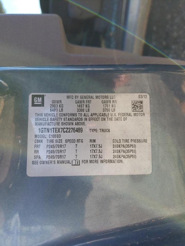 Photo 10 from auction – 2012 GMC SIERRA C15 with VIN 1GTN1TEX7CZ276489