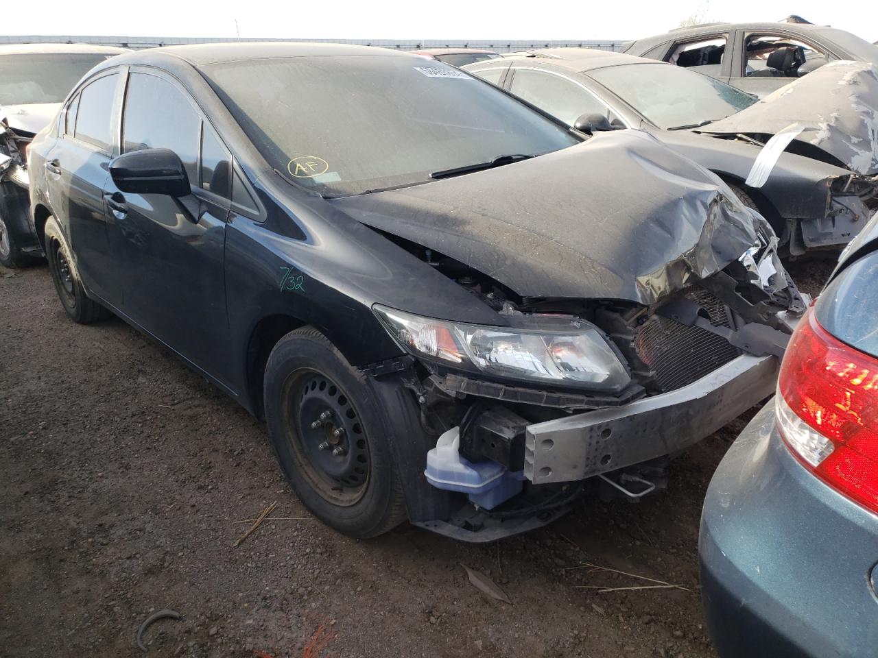 HONDA CIVIC LX 2014 with VIN 19XFB2F54EE043287 - Photo from auction