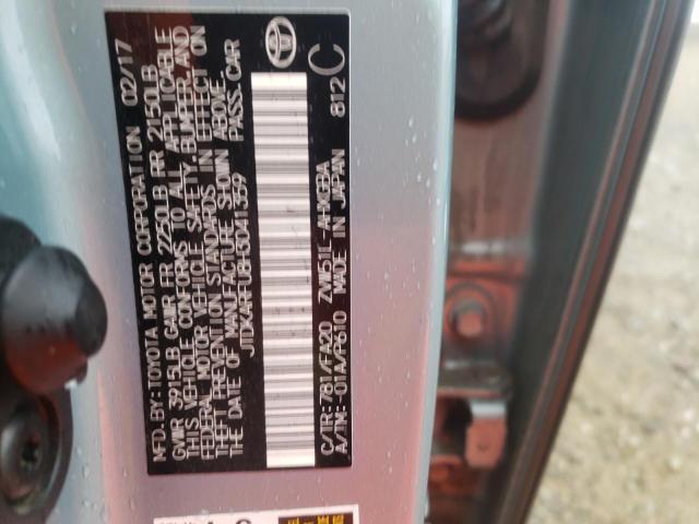 Photo 10 from auction – 2017 TOYOTA PRIUS with VIN JTDKARFU8H3041359