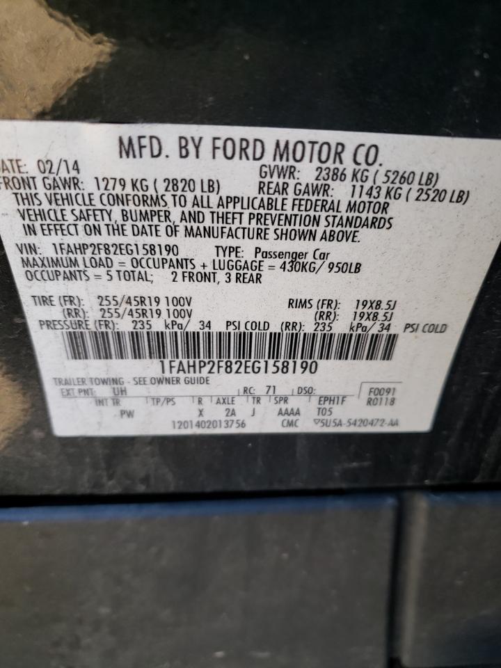 Photo 10 from auction – 2014 FORD TAURUS LIM with VIN 1FAHP2F82EG158190