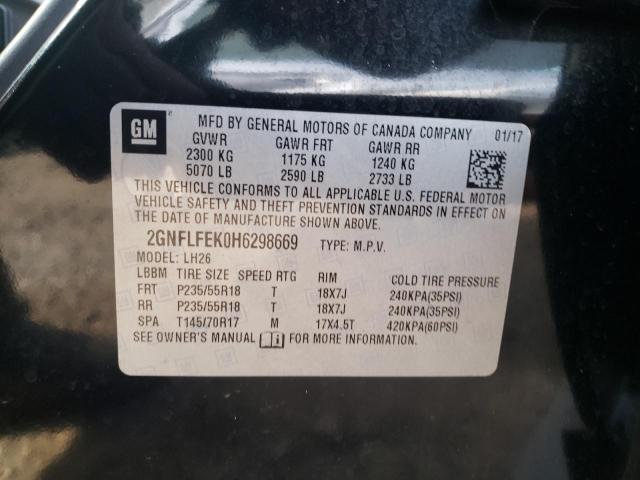 Photo 10 from auction – 2017 CHEVROLET EQUINOX LT with VIN 2GNFLFEK0H6298669