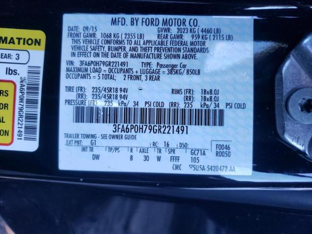 Photo 10 from auction – 2016 FORD FUSION SE with VIN 3FA6P0H79GR221491