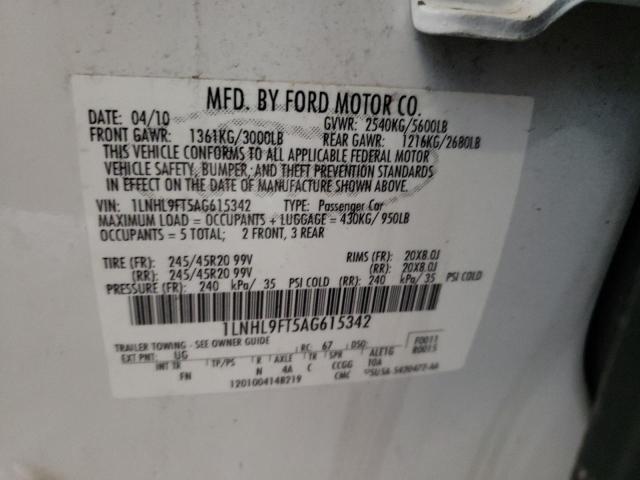 Photo 10 from auction – 2010 LINCOLN MKS with VIN 1LNHL9FT5AG615342