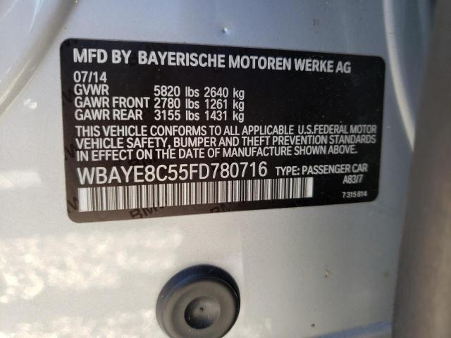 Photo 10 from auction – 2015 BMW 750 LI with VIN WBAYE8C55FD780716