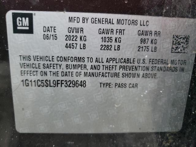 Photo 10 from auction – 2015 CHEVROLET MALIBU 1LT with VIN 1G11C5SL9FF329648
