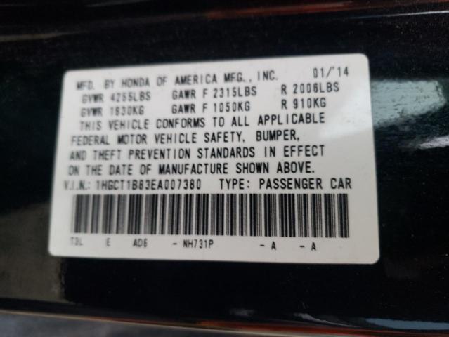 Photo 10 from auction – 2014 HONDA ACCORD EXL with VIN 1HGCT1B83EA007380