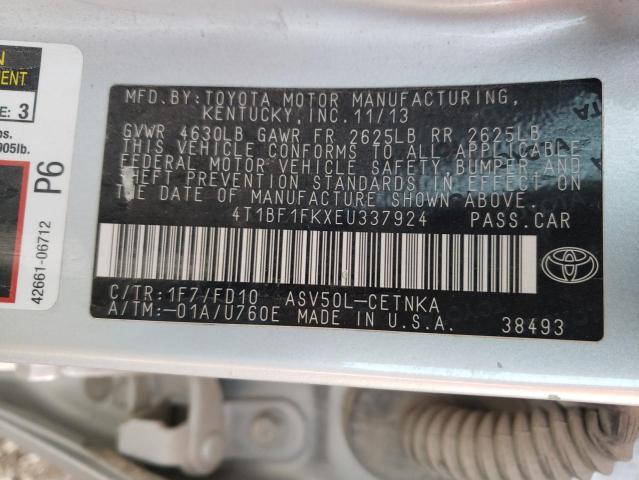 Photo 10 from auction – 2014 TOYOTA CAMRY L with VIN 4T1BF1FKXEU337924
