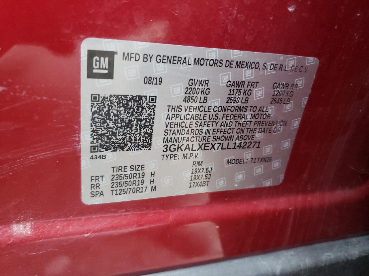 Photo 10 from auction – 2020 GMC TERRAIN DE with VIN 3GKALXEX7LL142271