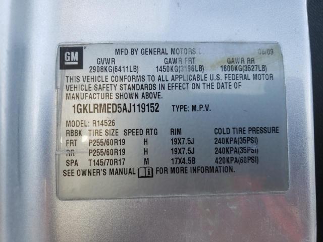 Photo 10 from auction – 2012 CHEVROLET TRAVERSE L with VIN 1GNKVGED3CJ237196