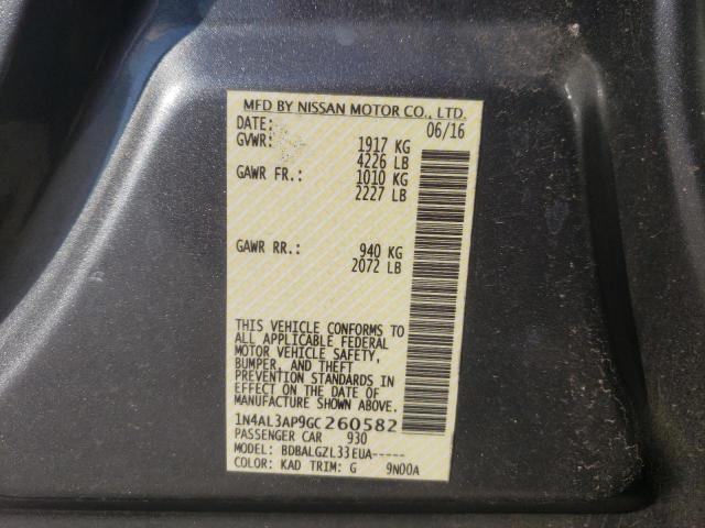 Photo 10 from auction – 2016 NISSAN ALTIMA 2.5 with VIN 1N4AL3AP9GC260582
