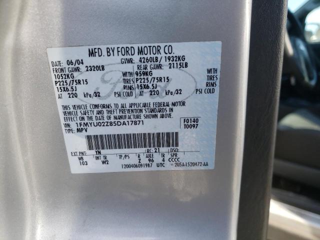 Photo 10 from auction – 2005 FORD ESCAPE XLS with VIN 1FMYU02Z85DA17871