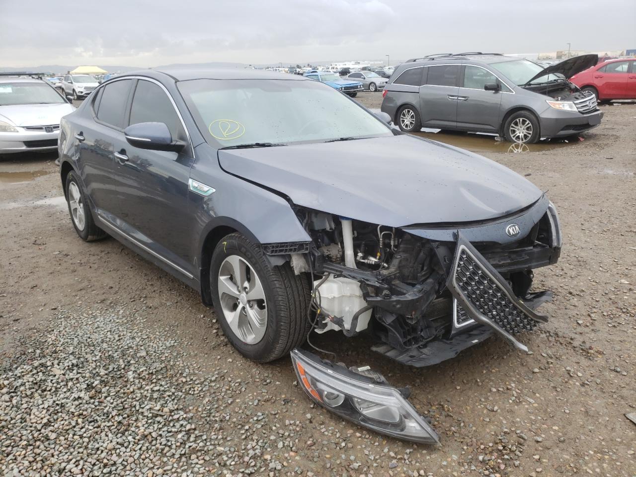 KIA OPTIMA HYB 2014 with VIN KNAGM4AD4E5065078 - Photo from auction