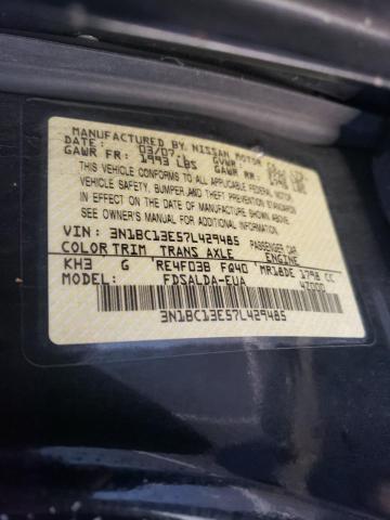 Photo 10 from auction – 2007 NISSAN VERSA S with VIN 3N1BC13E57L429485
