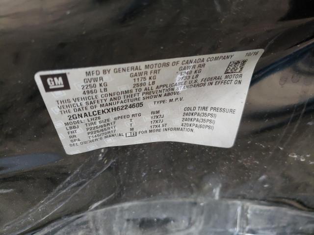 Photo 10 from auction – 2017 CHEVROLET EQUINOX LT with VIN 2GNALCEKXH6224605