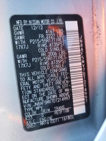 Photo 10 from auction – 2013 NISSAN JUKE S with VIN JN8AF5MV7DT214997