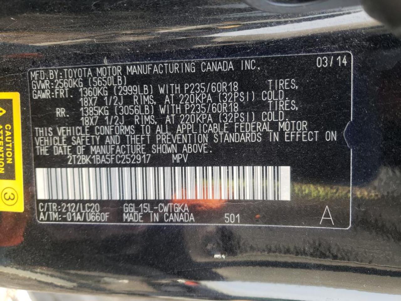 Photo 10 from auction – 2015 LEXUS RX 350 BAS with VIN 2T2BK1BA5FC252917