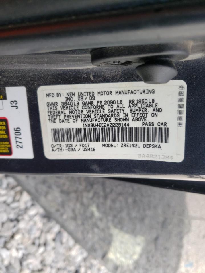 Photo 10 from auction – 2010 TOYOTA COROLLA BA with VIN 1NXBU4EE2AZ228144