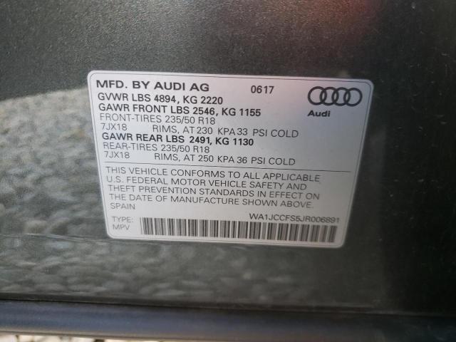 Photo 10 from auction – 2018 AUDI Q3 PREMIUM with VIN WA1JCCFS5JR006891