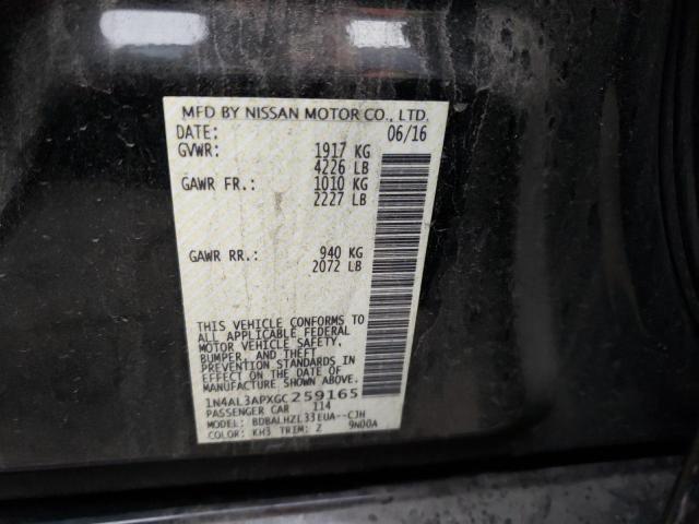 Photo 10 from auction – 2016 NISSAN ALTIMA 2.5 with VIN 1N4AL3APXGC259165