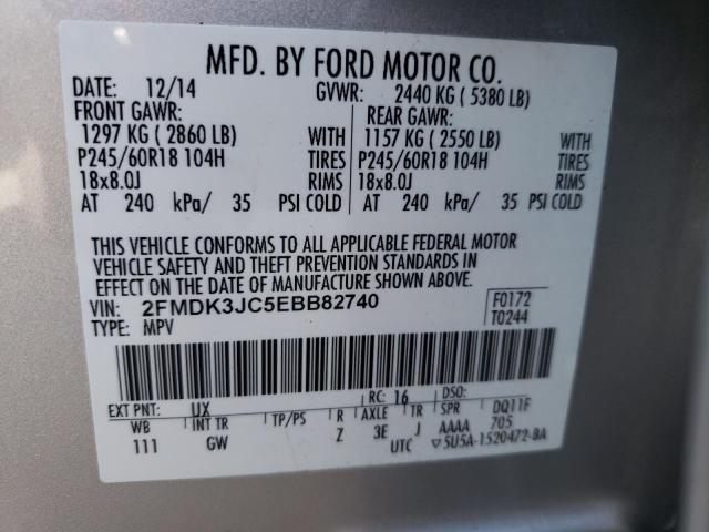 Photo 10 from auction – 2014 FORD EDGE SEL with VIN 2FMDK3JC5EBB82740