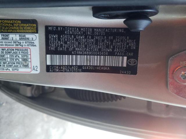 Photo 10 from auction – 2005 TOYOTA AVALON XL with VIN 4T1BK36B95U045656
