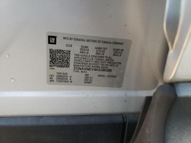 Photo 10 from auction – 2019 CHEVROLET EQUINOX PR with VIN 2GNAXNEV4K6180585