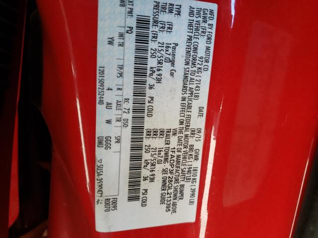 Photo 10 from auction – 2016 FORD FOCUS SE with VIN 1FADP3F28GL213395