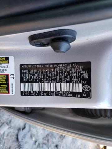 Photo 10 from auction – 2011 TOYOTA COROLLA BA with VIN 2T1BU4EE5BC740998