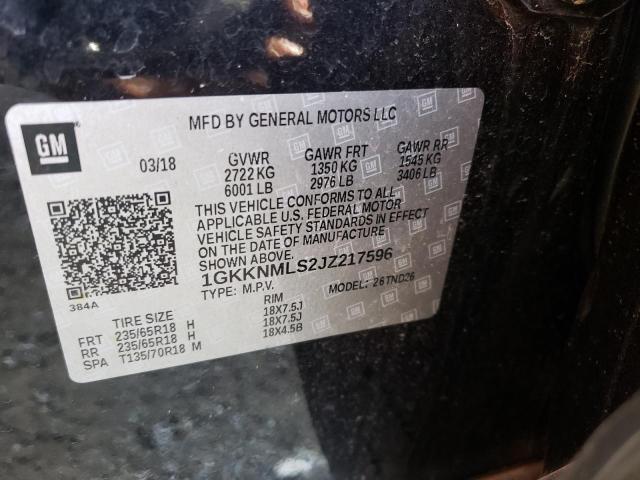 Photo 10 from auction – 2018 GMC ACADIA SLT with VIN 1GKKNMLS2JZ217596