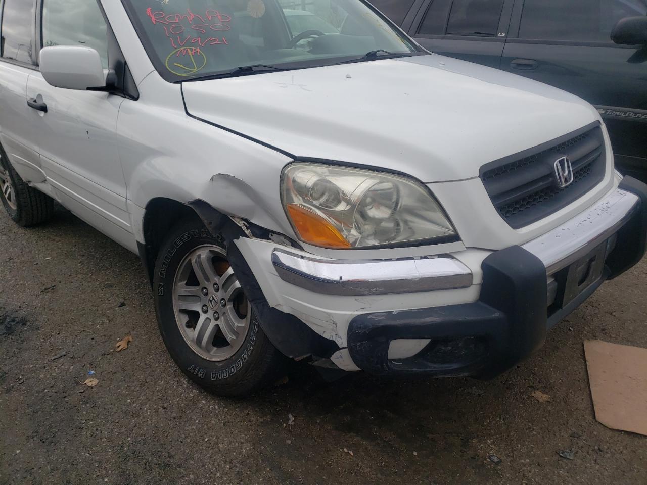 Photo 9 from auction – 2005 HONDA PILOT EXL with VIN 5FNYF18535B045398