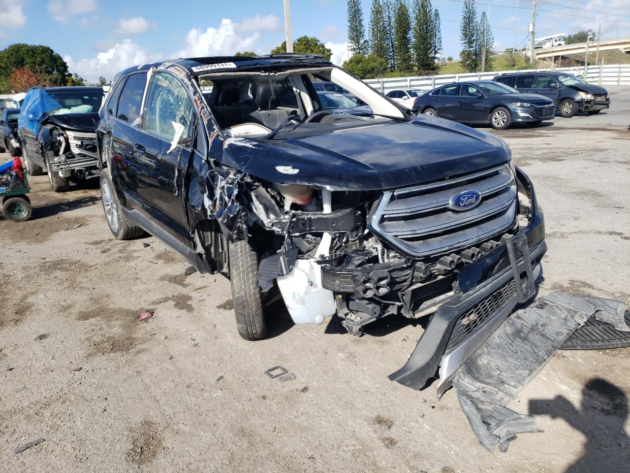 FORD EDGE TITAN 2018 with VIN 2FMPK3K85JBC23093 - Photo from auction