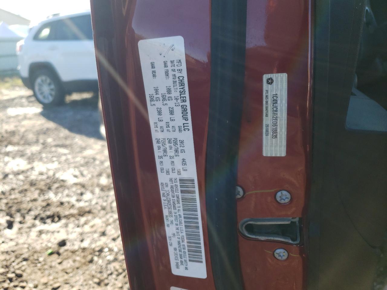 Photo 10 from auction – 2014 JEEP COMPASS SP with VIN 1C4NJCBA2ED618835