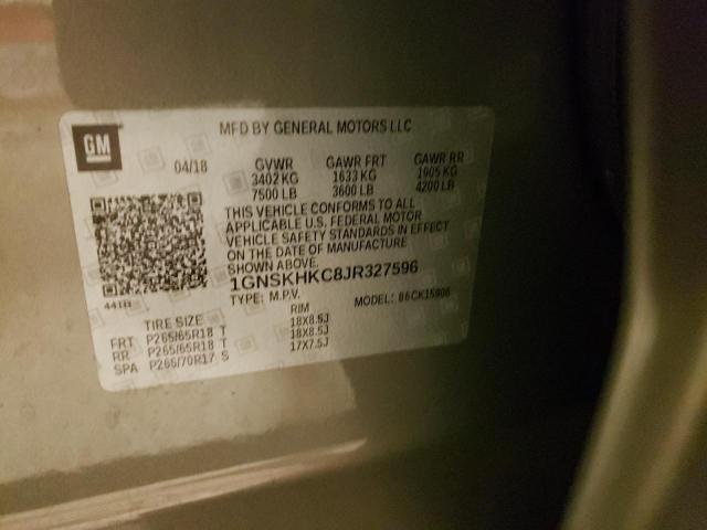 Photo 10 from auction – 2018 CHEVROLET SUBURBAN K with VIN 1GNSKHKC8JR327596