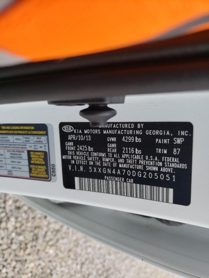 Photo 10 from auction – 2013 KIA OPTIMA EX with VIN 5XXGN4A70DG205051