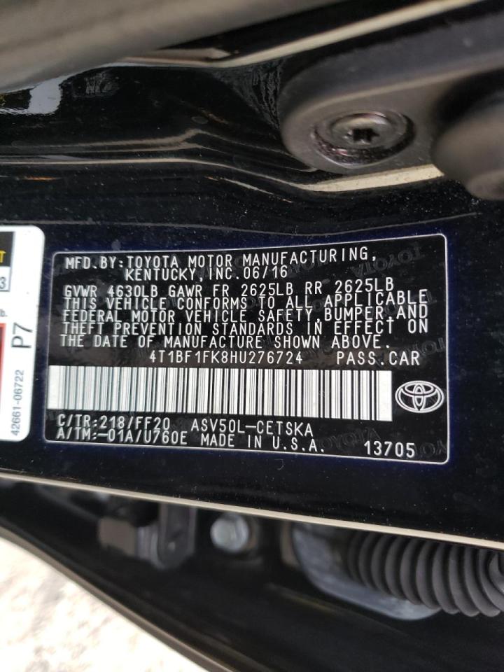 Photo 10 from auction – 2017 TOYOTA CAMRY LE with VIN 4T1BF1FK8HU276724