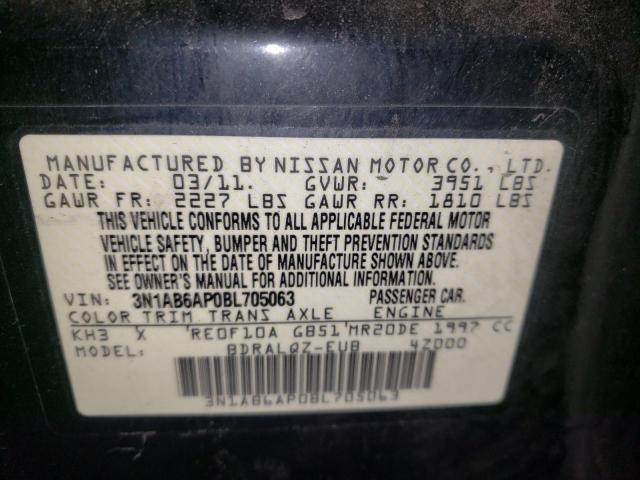 Photo 10 from auction – 2011 NISSAN SENTRA 2.0 with VIN 3N1AB6AP0BL705063