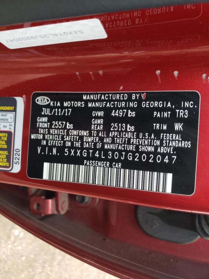 Photo 10 from auction – 2018 KIA OPTIMA LX with VIN 5XXGT4L30JG202047