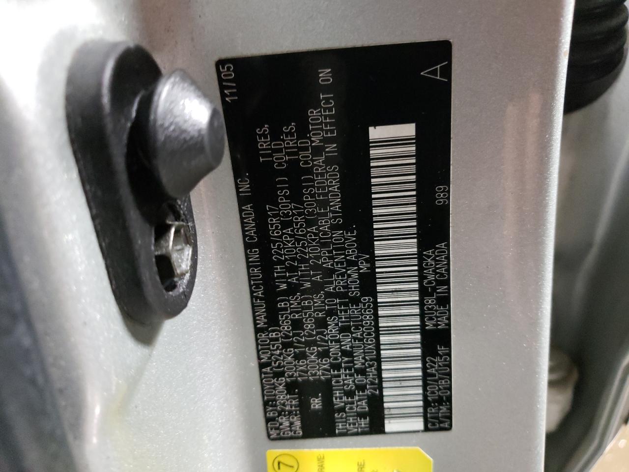 Zdjęcie 10 z aukcji – 2006 LEXUS RX 330 z VIN 2T2HA31UX6C098659