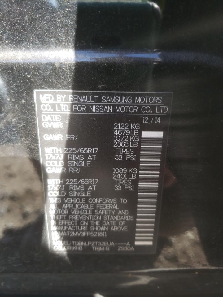 Photo 10 from auction – 2015 NISSAN ROGUE S with VIN KNMAT2MV3FP521811