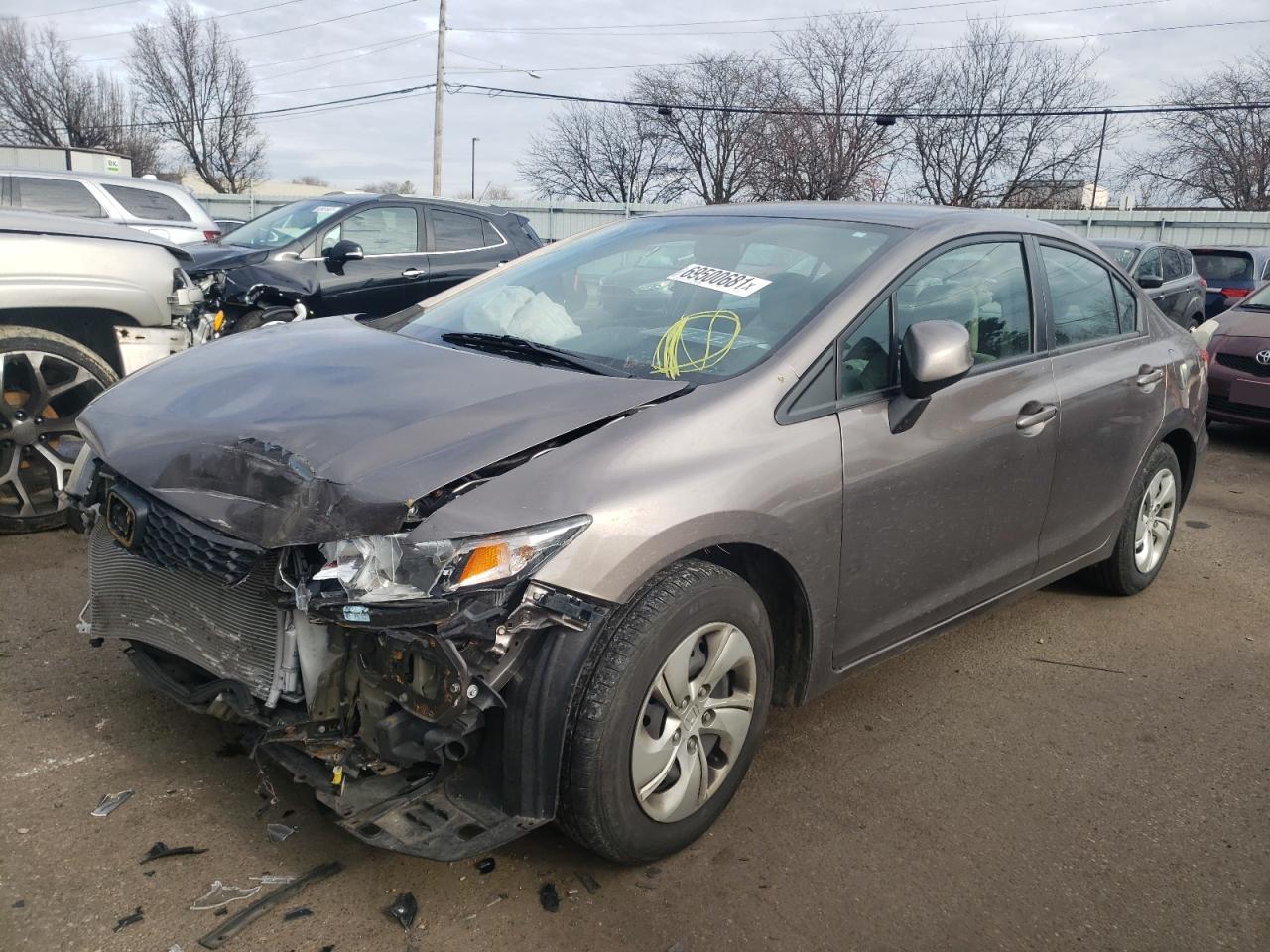 Photo 2 from auction – 2013 HONDA CIVIC LX with VIN 2HGFB2F50DH552216