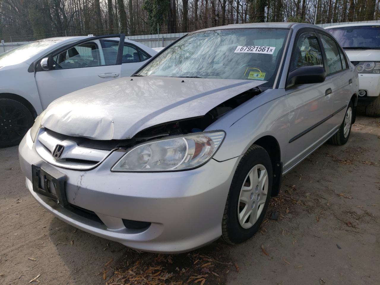 Photo 2 from auction – 2005 HONDA CIVIC DX with VIN 2HGES151X5H595774