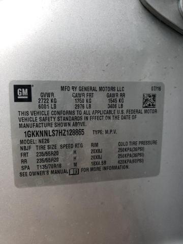 Photo 10 from auction – 2017 GMC ACADIA SLT with VIN 1GKKNNLS7HZ128865