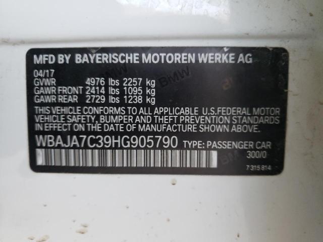 Photo 10 from auction – 2017 BMW 530 XI with VIN WBAJA7C39HG905790
