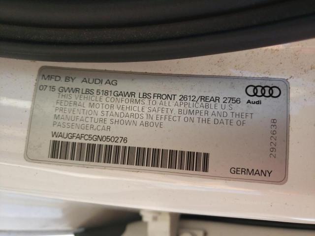 Снимка 10 от търг – 2016 AUDI A6 PREMIUM с VIN WAUGFAFC5GN050276