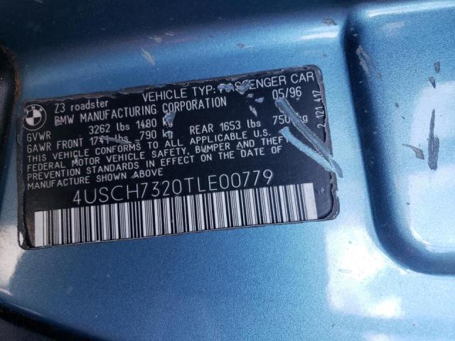 Photo 10 from auction – 1996 BMW Z3 1.9 with VIN 4USCH7320TLE00779