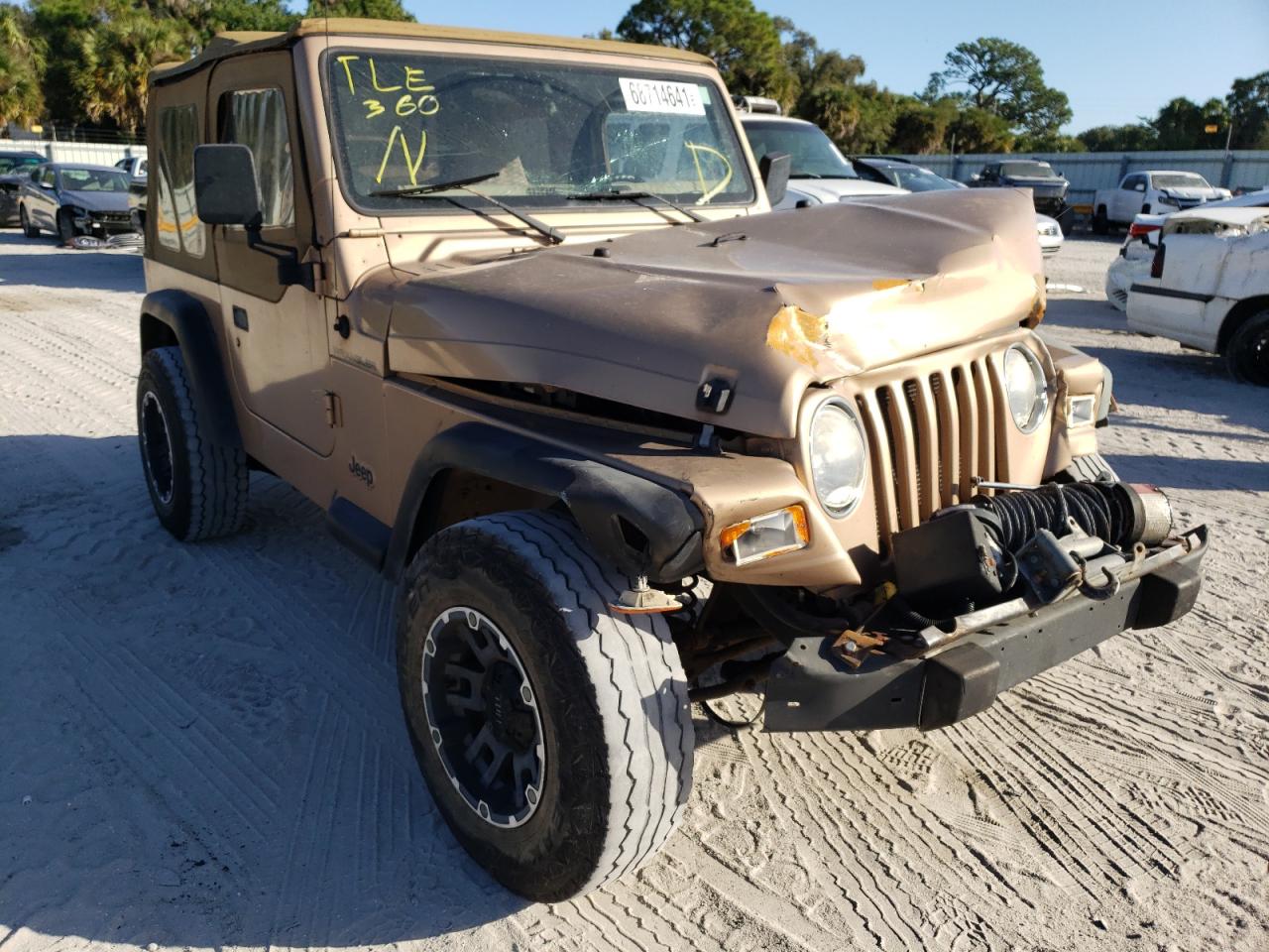 JEEP WRANGLER / 2000 с VIN 1J4FA29P1YP705664 - Фото с аукциона